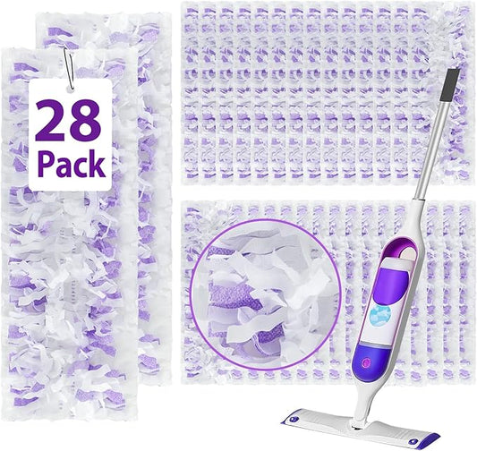 28 Count Disposable Heavy-Duty Power Mop Pads Refills for Swiffer Power Mop,Replacement Floor Cleaning Refills, Non-Washable & Unscented, Compatible with Swiffer PowerMop (Quick-Absorb, No Residue)