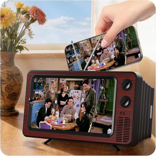 SEANCHEER Retro TV Phone Screen Magnifier – 12” Foldable Mini Cinema
