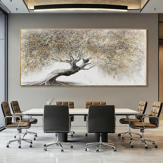 Tree Canvas Wall Art Nature Posters Vintage Hanging Wall Decor 32"x70" Decorations for Living Room Framed Art for Dining Room Area