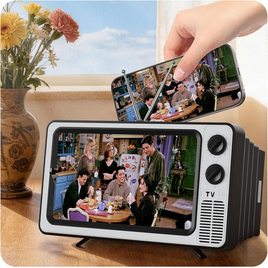 SEANCHEER Retro TV Phone Screen Magnifier – 12” Foldable Mini Cinema