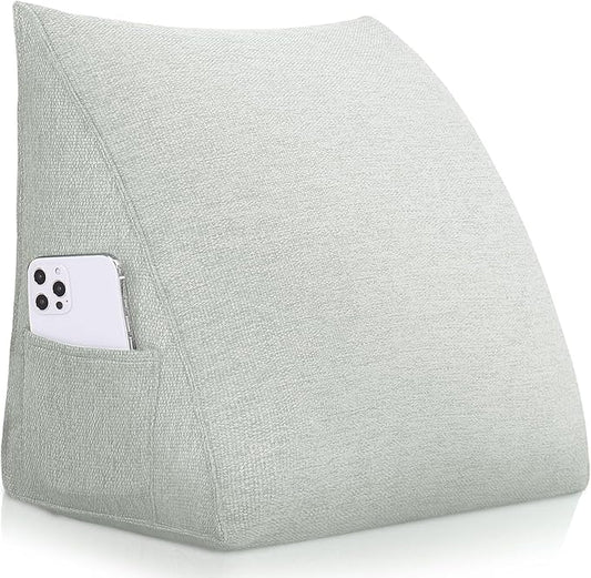Wedge Pillow Headboard Reading Pillow Triangular Backrest Support Pillow for Sitting in Bed Positioning Support Pillow for Sofa Daybed Removable Cover