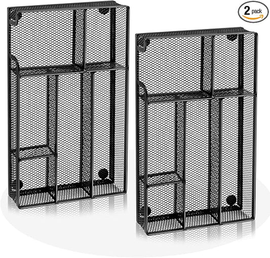 Desk Drawer Organizer, Office Drawer Divider Organizer Tray with 6 Compartments, Metal Mesh Desktop Organization and Accessories for Stationery Makeup Kitchen Toolroom School & Office, 11x6.1x1.38 in