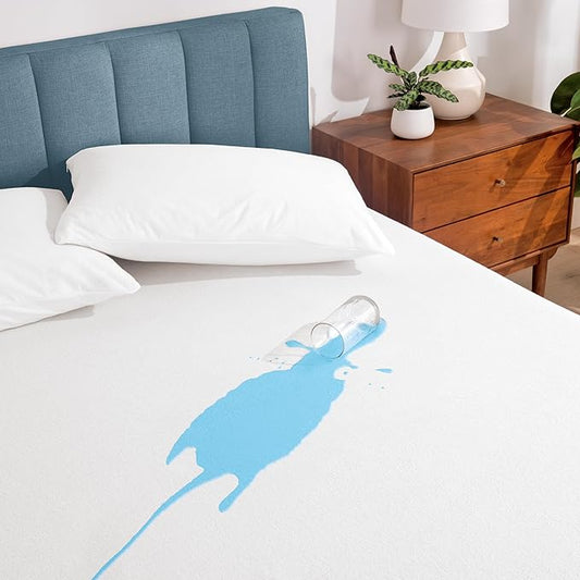 Bare Home Cal King Size Mattress Protector - 100% Waterproof & Breathable - Premium Cooling Mattress Cover - Protects Against Spills - Vinyl Free - Protect Your Mattress (California King, White)