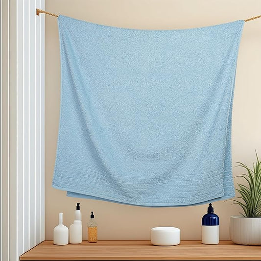 Tens Towels Pack of 2 Extra Large Bath Sheets 35 x 70 Inches, 100% Cotton, Larger & Lighter Weight, Quicker to Dry, Super Soft & Absorbent, Oversized Bath Towels, Sky Blue