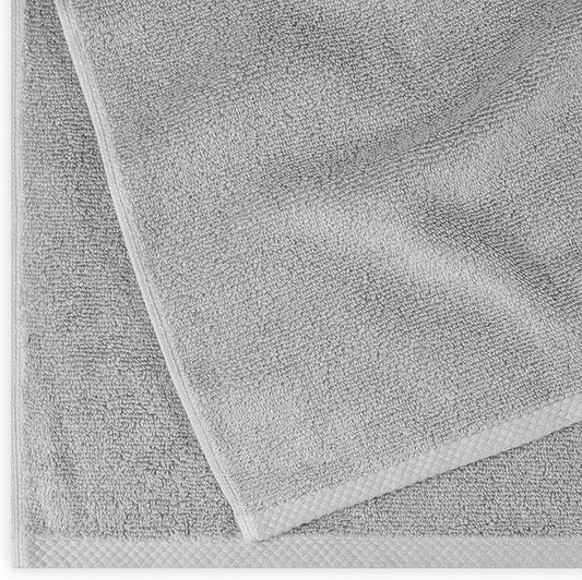 Amazon basics 2 piece Lightweight quick-dry bath towel, 100% cotton, Platinum, 54" x 30"