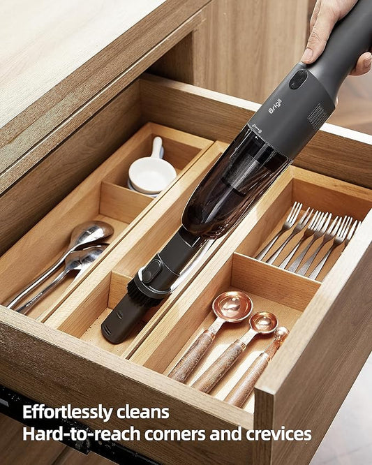 Brigii Crevice Vacuum with BRUSHLESS DC Motor, Mini Vacuum, Cordless Handheld Vacuum Cleaner,Lightweight 0.83lbs, USB-C Rechargeable-MX20