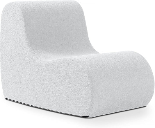 Jaxx Uptown Modern Armless Accent Chair, Boucle White Dormly