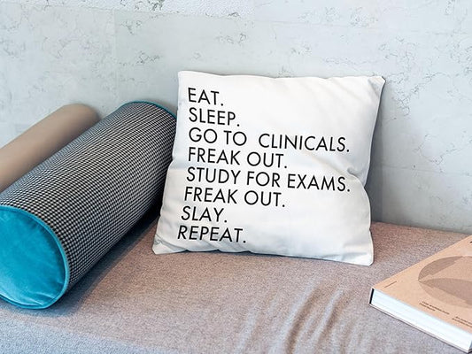 OFlich Nursing Student Pillow Cover - Nursing School gifts throw pillow covers 20″×20″, RN Gift pillowcase, nursing student gifts, nursing student gifts for women, funny nurse gifts, 718-ZBZ-WJ-01