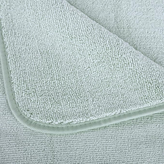 POLYTE Quick Dry Lint Free Microfiber Bath Sheet, 35 x 70 in, Pack of 2 (Green)