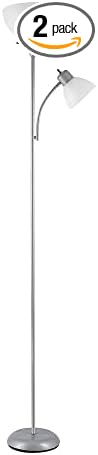 Globe Electric 67150 Elliott Floor Lamp, Silver (Pack of 2)