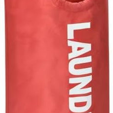 DOKEHOM 125L X-Large Collapsible Washing Laundry Basket Bag (7 Colors) for Bedroom, Fabric (Red, XL)