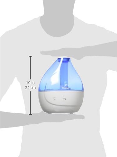 Crane Personal Ultrasonic Cool Mist Humidifier – 1.5 Liter, 8-Hour Run Time, Whisper Quiet, Auto Shut-Off, Filter-Free for Small Rooms, Offices, Nursery, Travel