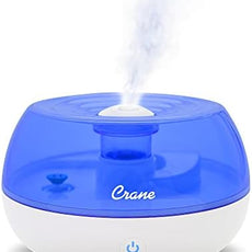 Crane Personal Ultrasonic Cool Mist Humidifier, for Home Bedroom Hotels Travel and Office, 0.2 Gallon, Filter Free, Blue and White (Pack of 4)