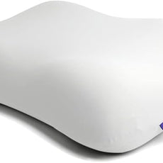C CUSHION LAB Deep Sleep Pillow, Patented Ergonomic Contour Design for Side & Back Sleepers, Orthopedic Cervical Shape Gently Cradles Head & Provides Neck Support & Shoulder Pain Relief - Calm Grey