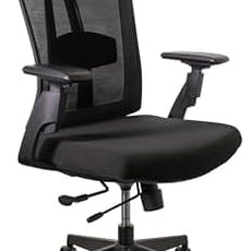 SUNLINE Ergo Plus Ergonomic Office Chair - Desk Chair, Mesh Computer Leatherette Headrest, Memory Foam Seat, and Smooth Casters - Adjustable Lumbar Support, Home Office - Black, 330 lbs