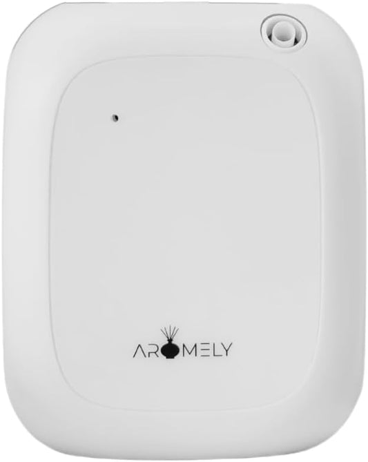 Aromely Smart Bluetooth Nebulizing Aromatherapy Scent Diffuser, Essential Oil Diffuser for Home, Spa & Office, Waterless Aroma Diffuser, App Controlled Perfect Air Freshener up to 1,500 SQFT - White