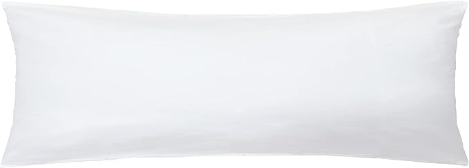iMaylex Soft 100% Egyptian Cotton Zipper Pillow Case, Cozy and Lightweight Pillowcase, Easy Care, White, Body, 20'' x 48''