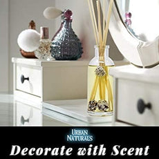 Urban Naturals Frosted Pinecones Holiday Scented Reed Diffuser Oil Gift Set | Pine, Cinnamon, Clove, Cedar Wood, Sandalwood and Vanilla Bean Scent Notes - 3.75 Ounces - Vegan - Made in The USA