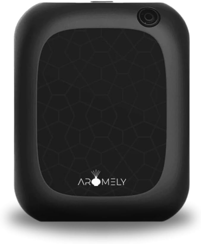 Aromely Smart Bluetooth Nebulizing Aromatherapy Scent Diffuser, Essential Oil Diffuser for Home, Spa & Office, Waterless Aroma Diffuser, App Controlled Perfect Air Freshener up to 1,500 SQFT - Black