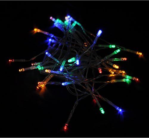 Karlling Battery Operated Christmas Lights,13 ft Short Clear Wire String Led Twinkle Fairy Light for Small Mini Xmas Tree and Wedding Party Indoor/Outdoor Decoration(Multicolor,20 Pack)