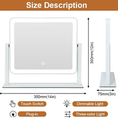 Rechargeable Vanity Mirror with Lights, 14