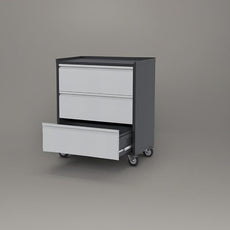 SUXXAN Metal Storage Cabinet with 3 Drawer and 4 Hooks,35.4