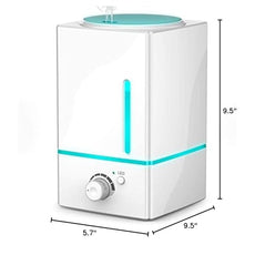 Exqline 1500ml Large Aroma Essential Oil Diffuser - Aromatherapy Humidifier for Large Room (White)