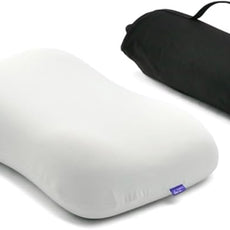Cushion Lab Travel Deep Sleep Pillow – Compact Memory Foam Neck Pillow for Sleeping, Portable Pillow for Hotels, Camping, Side & Back Sleepers, On-The-Go – Black