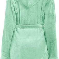 U2SKIIN Women Hooded Fleece Robe, Short Plush Robes for Womens With Hood Soft Warm Spa Bathrobe