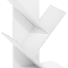 Furinno Tree Book Shelf, 3-Tier Bookshelf, Tree Bookcase for Room Decor, 8.4 x 15.7 x 21.3, for Living Room, Bedroom, Home Office, White