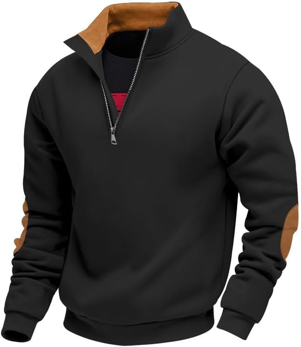 Men's Pullover Thermal Lined Long Sleeve Sweatshirt Winter Warm Casual Style for Vacation Travel Daily Comfort