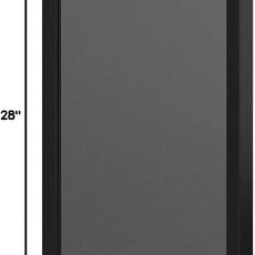 Amazon Basics Rectangular Wall Mount Mirror, Standard Trim, Black, 20