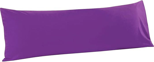 FLXXIE Body Pillow Cover - Super Soft Microfiber 20x54 Body Pillow Case - Envelope Closure, Wrinkle, Stain Resistant Purple Body Pillowcase, 20x54, Purple