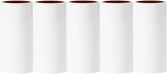 4 inch Lint Roller Refills Compatible with Evercare PetLovers Muji IKEA Bastis and More Standard 4 inch Lint Rollers Extra Sticky Roller Refill 60 Sheets per Roll 5 Pack Total 300 Sheets