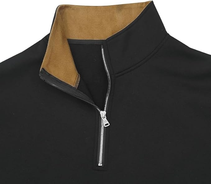 Men's Pullover Thermal Lined Long Sleeve Sweatshirt Winter Warm Casual Style for Vacation Travel Daily Comfort