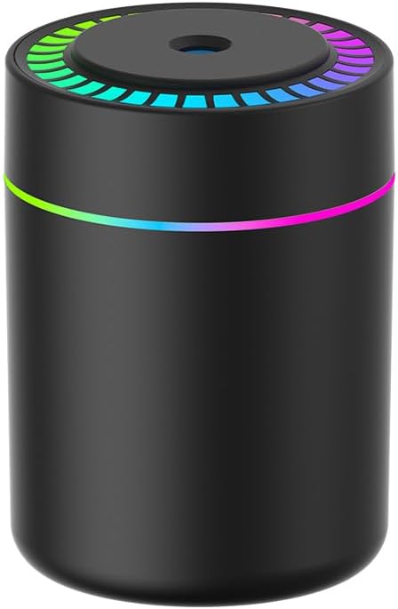 180ml Portable Small Humidifier with Colorful LED Night Light, USB Personal Desktop Humidifier for Car Home Office Travel, Auto Shut-Off, 2 Mist Modes, Super Quiet