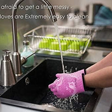 KITCHEN PERFECTION XL Silicone Smoker Oven Gloves-Extreme Heat Resistant BBQ Gloves-Handle Hot Food Right on Your Grill Fryer&Pit|Waterproof Grilling Cooking Baking Mitts|Superior Value Set+3 Bonuses