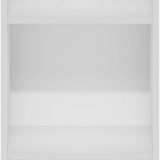 Furinno LUDER Book Shelf, 3-Tier Modern Bookshelf, Bookcase with 1 Door Storage Cabinet, 9.3 x 12 x 31.5, for Living Room, Bedroom, Home Office, White