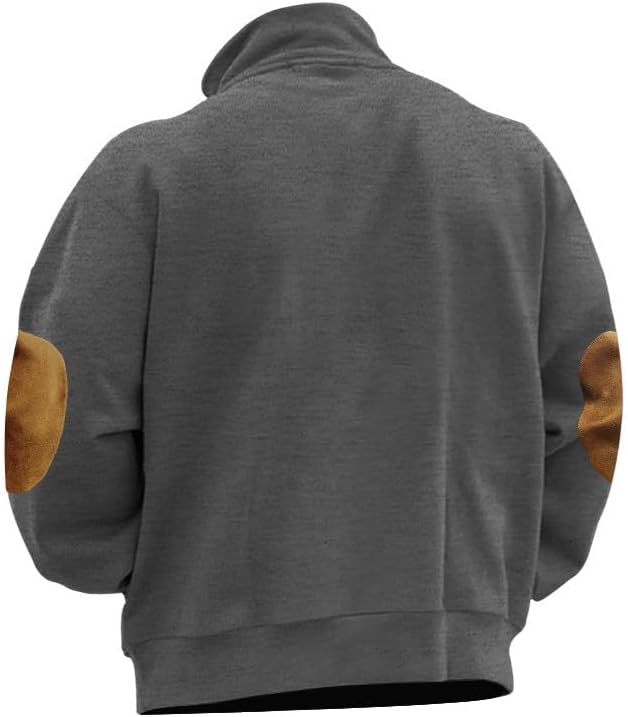 Men's Pullover Thermal Lined Long Sleeve Sweatshirt Winter Warm Casual Style for Vacation Travel Daily Comfort