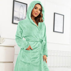 U2SKIIN Women Hooded Fleece Robe, Short Plush Robes for Womens With Hood Soft Warm Spa Bathrobe
