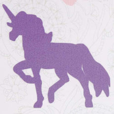 Amazon Basics Soft, Comfortable Kid's Microfiber Bed-in-a-Bag 7-Piece Bedding Set, Full/Queen, Solid & Printed, Purple Unicorns