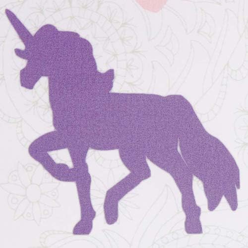 Amazon Basics Soft, Comfortable Kid's Microfiber Bed-in-a-Bag 7-Piece Bedding Set, Full/Queen, Solid & Printed, Purple Unicorns