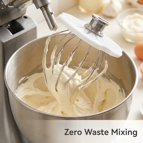 Blender Cream Scraper Accessory for Stand Mixers, KitchenAid Whisk Scraper, Automatic Bowl Scraper Paddle for Baking and Mixing (transparent)