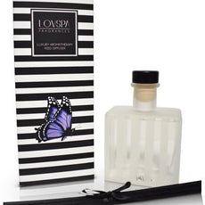 LOVSPA Reed Diffuser Set, White Tea Scented Oil Diffuser with Sticks, Home Fragrance Accessories for Bathroom Shelf Decor, Aroma Diffusers for Home or Office Desk, USA Made