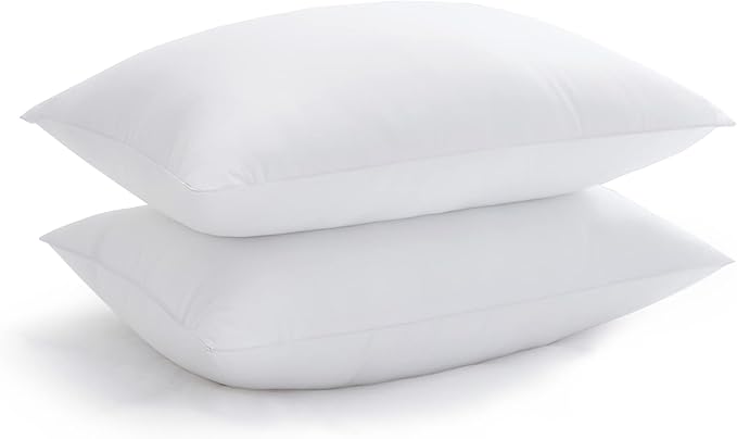 Acanva Bed Pillows for Sleeping, Cooling Hotel Quality with Premium Soft 3D Down Alternative Fill for Back, Stomach or Side Sleepers, Queen (Pack of 2), White