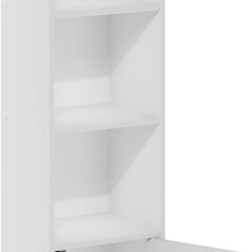Furinno Luder Shelf Bookcase with 1 Door Storage Cabinet, White