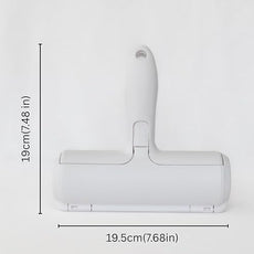 Reusable Pet Hair Remover & Lint Roller – Washable, Portable Tool for Dog & Cat Hair Removal on Clothes, Furniture, Carpet & Car – Effective Roller for Easy Fur & Lint Removal (Red)