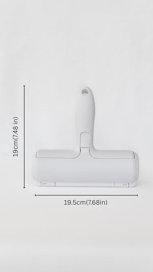 Reusable Pet Hair Remover & Lint Roller – Washable, Portable Tool for Dog & Cat Hair Removal on Clothes, Furniture, Carpet & Car – Effective Roller for Easy Fur & Lint Removal (Red)