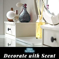 Urban Naturals Vanilla Orchid and Almond Scented Reed Diffuser Oil Set | Rich, Nutty Fragrance with Almond, White Orchid, Coconut Milk, Vanilla and Amber | Great Holiday Home Air Freshener