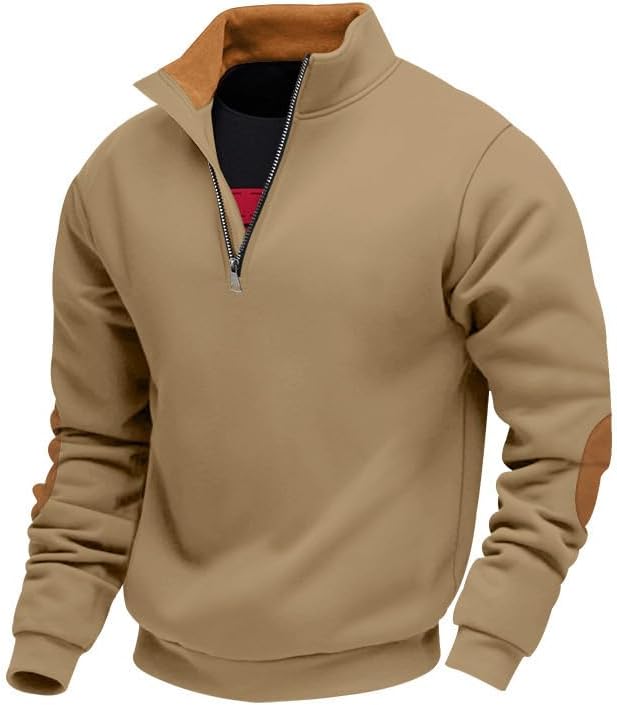 Men's Pullover Thermal Lined Long Sleeve Sweatshirt Winter Warm Casual Style for Vacation Travel Daily Comfort